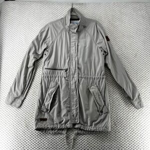 Columbia‎ Anorak Jacket Lightweight Rain Coat Drawstring Waist Gray Small